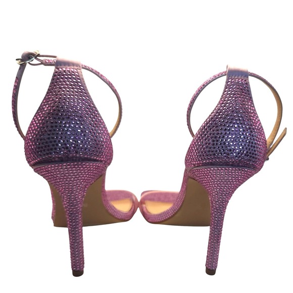 BETSEY JOHNSON Cole Pink Rhinestone Stiletto Sandal size 8.5 | NEW IN BOX $148 - Picture 5 of 11